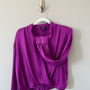 Express Fuschia Blouse Sz M